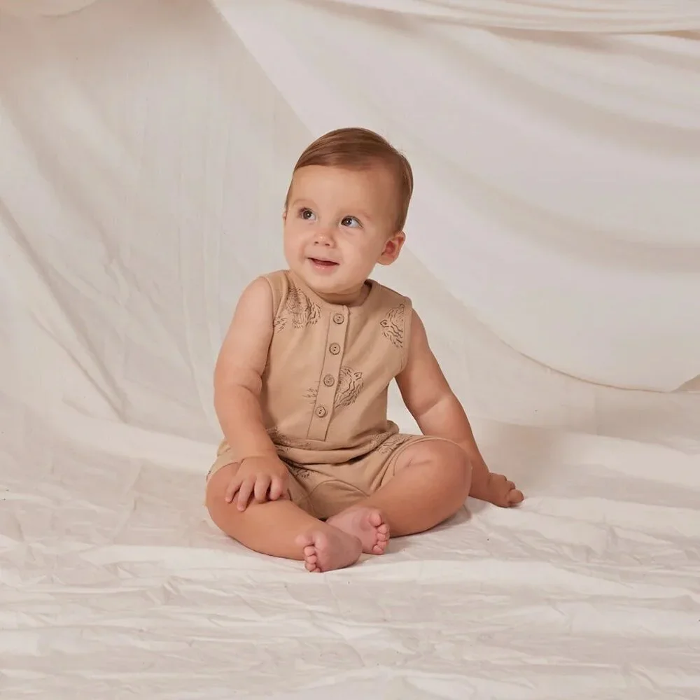 NWT - Rylee + Cru Davis Romper tigers print​​​